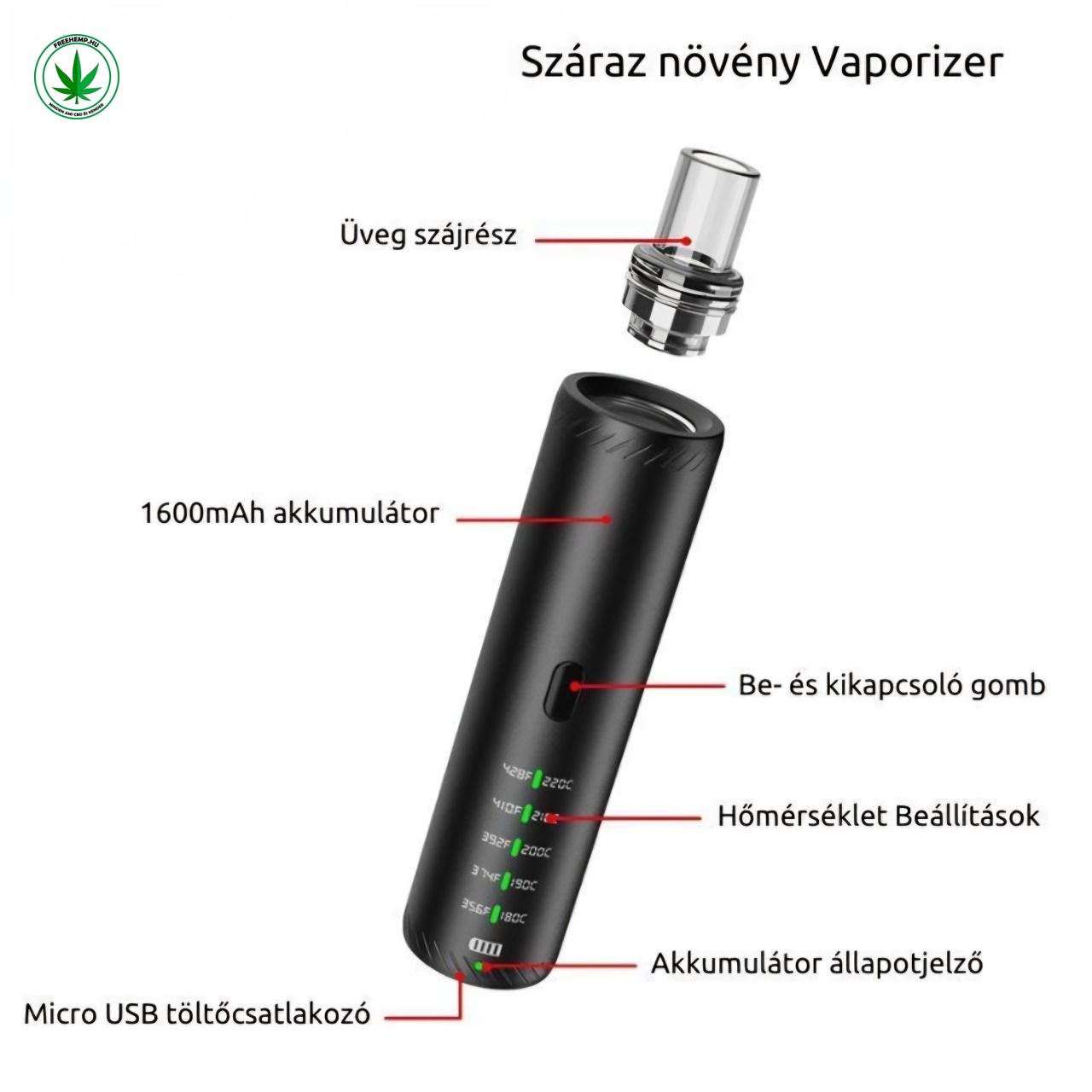 Vaporizáló Gyógynövényekhez "Prémium" Vaporizáló Gyógynövényekhez "Prémium"