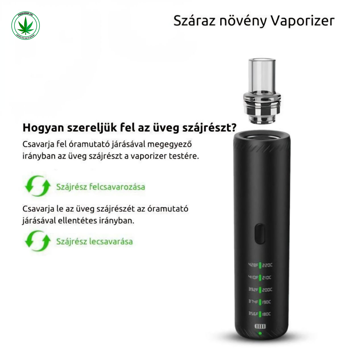 Vaporizáló Gyógynövényekhez "Prémium" Vaporizáló Gyógynövényekhez "Prémium"