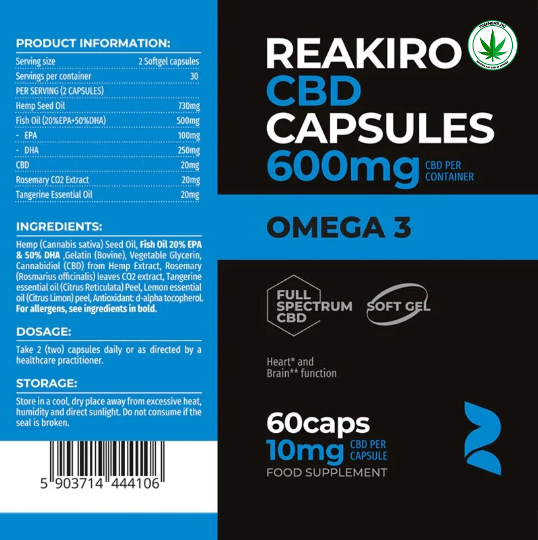 Omega3 CBD kapszula 600mg/60db Omega3 CBD kapszula 600mg/60db