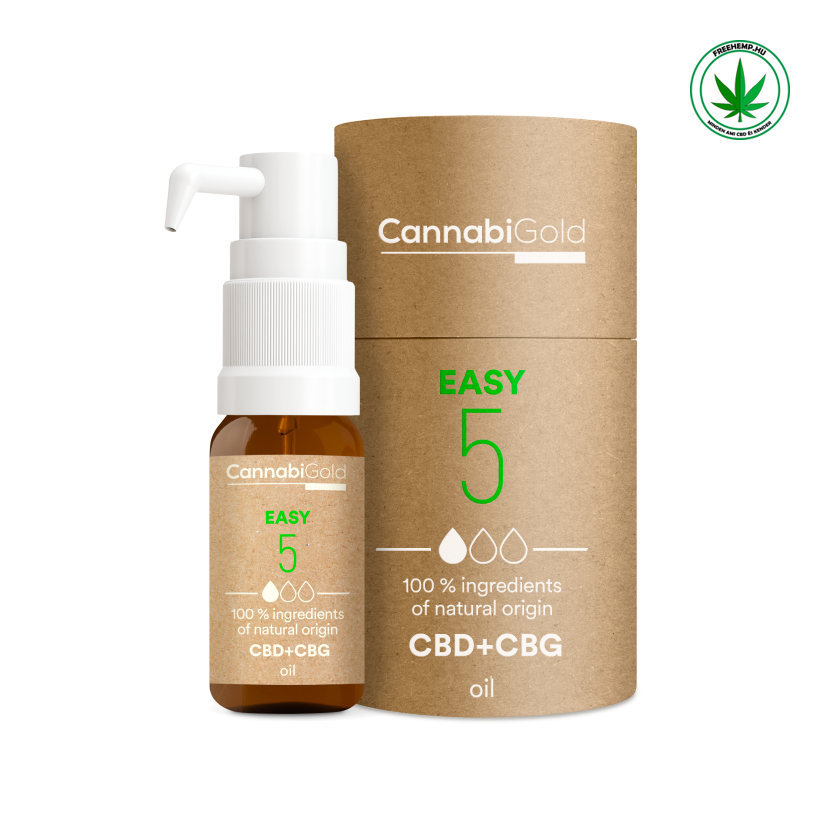 CannabiGold CBD olaj Easy 5 % (4,5 % CBD, 0,5 % CBG) 600 mg