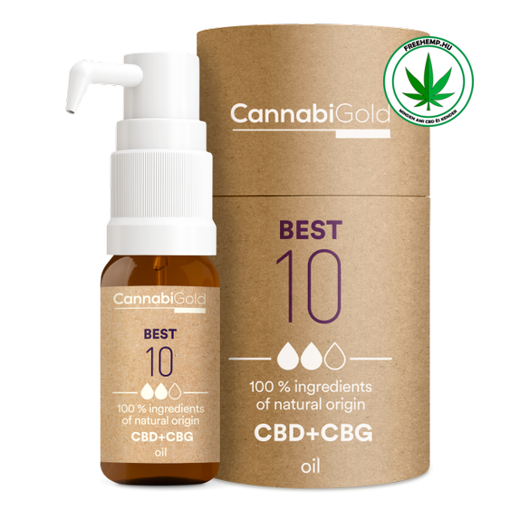 CannabiGold CBD olaj Best 10 % (9 % CBD, 1 % CBG) 1200 mg CannabiGold CBD olaj Best 10 % (9 % CBD, 1 % CBG) 1200 mg