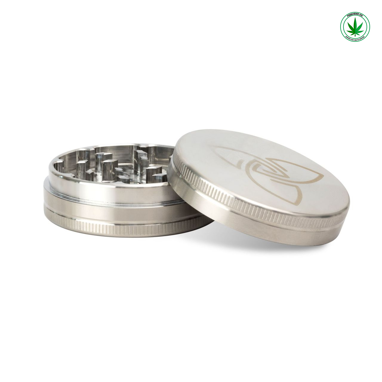 Grinder 2 részes 63mm fényes rozsdamentes acél Hizen