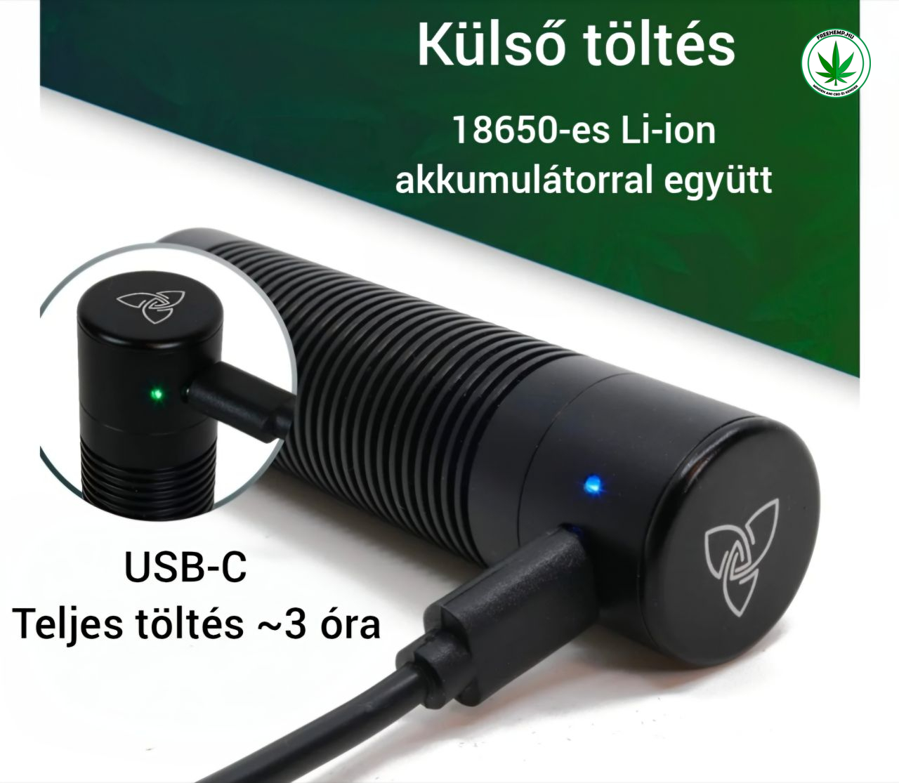 Hizen vaporizátor micro-usb-C töltő+akku+akkutartó Hizen vaporizátor micro-usb-C töltő+akku+akkutartó