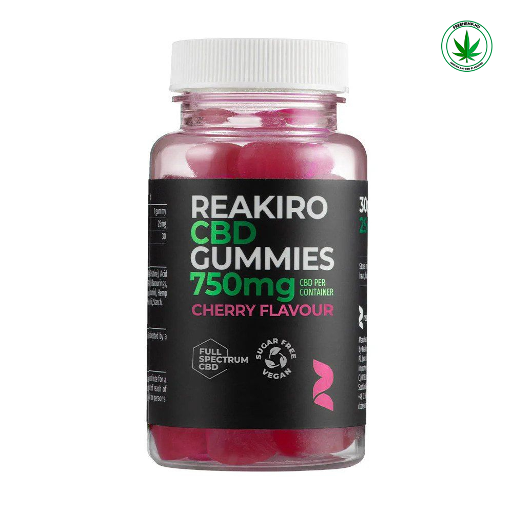 Reakiro VEGAN 750mg CBD Gumicukor Cseresznye íz