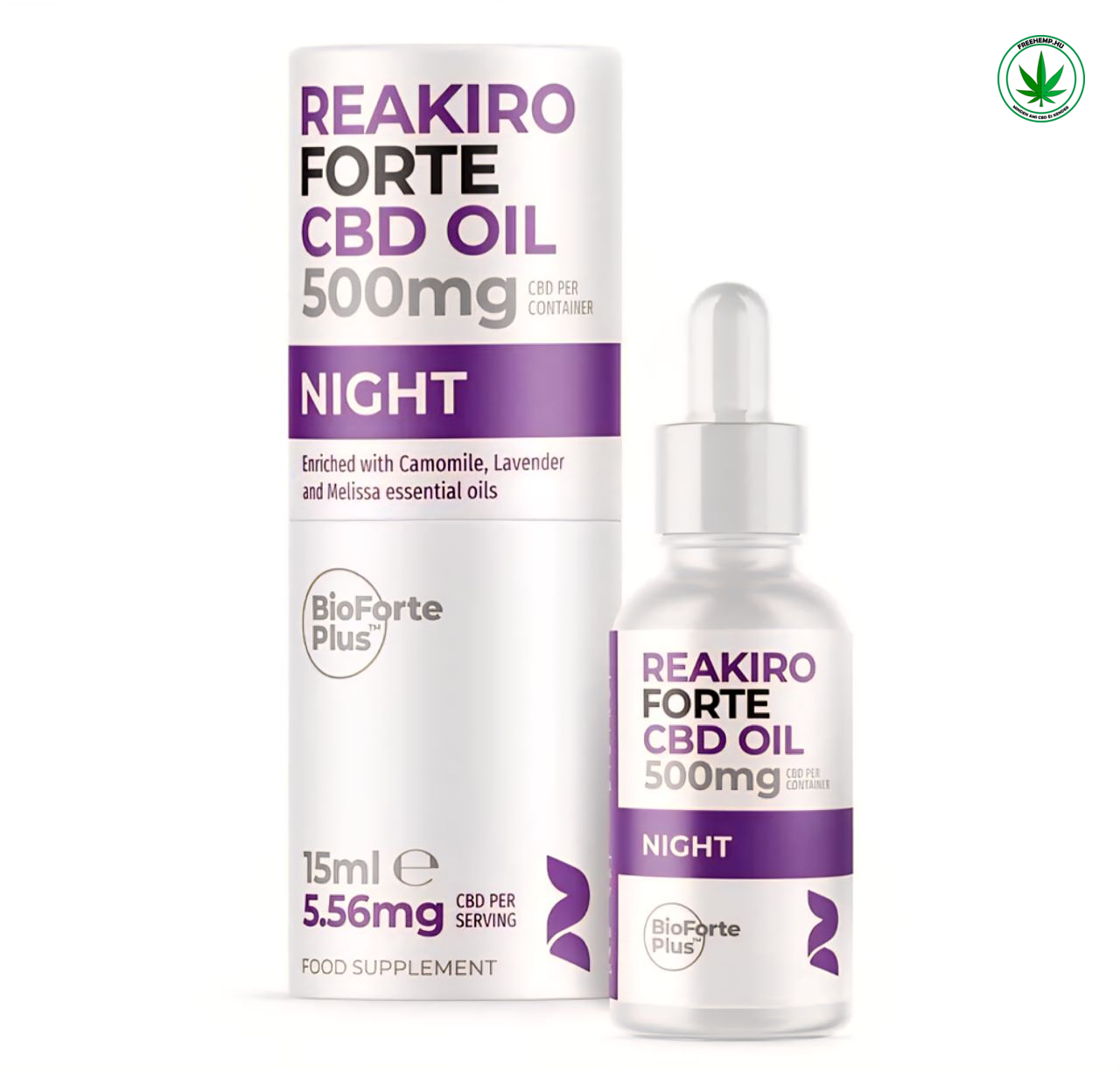 Éjszakai CBD olaj Reakiro Forte 500mg/15ml