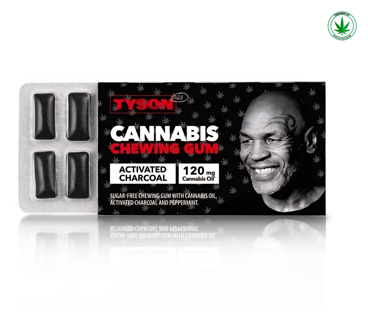 Tyson "cannabis" rágógumi aktív szénnel