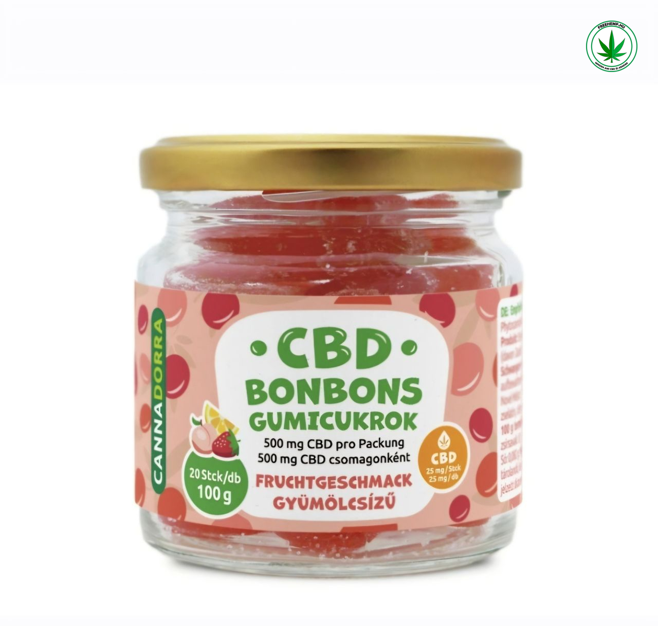CBD gumicukor gyümölcs ízben – 500 mg CBD (20 db)