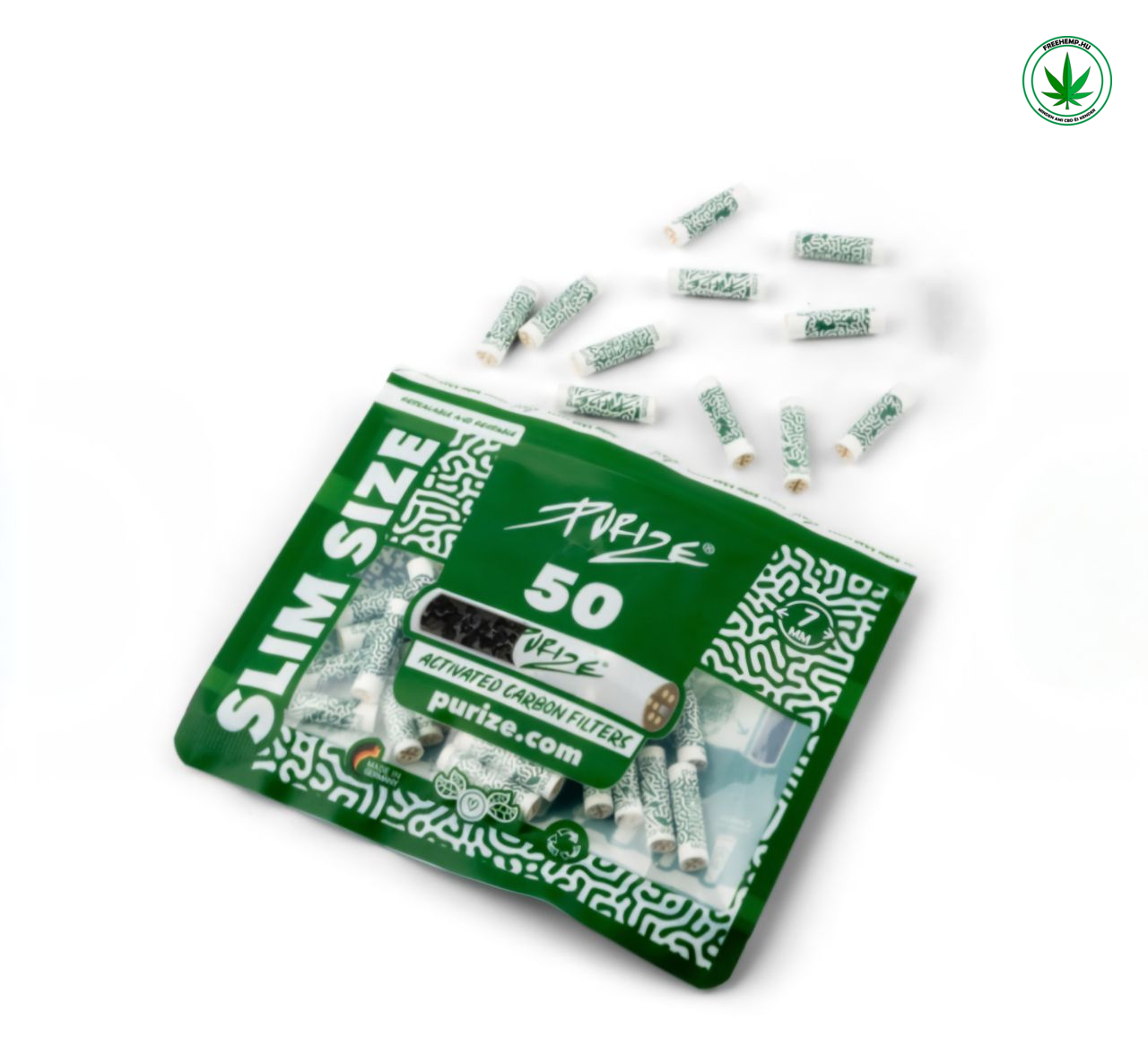PURIZE® Slim Aktív Szenes Szűrő 7 mm – 50 db PURIZE® Slim Aktív Szenes Szűrő 7 mm – 50 db