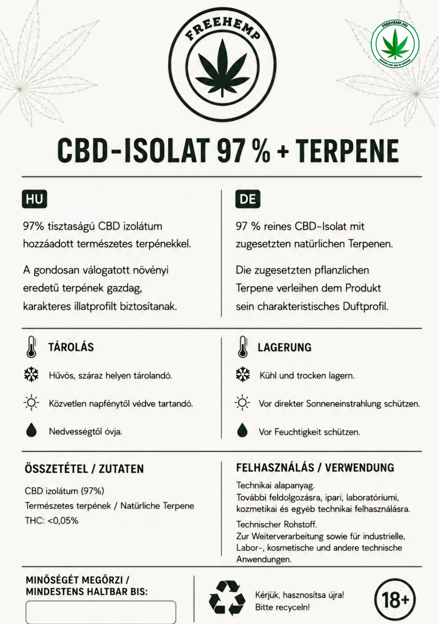 CBD Izolátum 97% + Terpének – Power