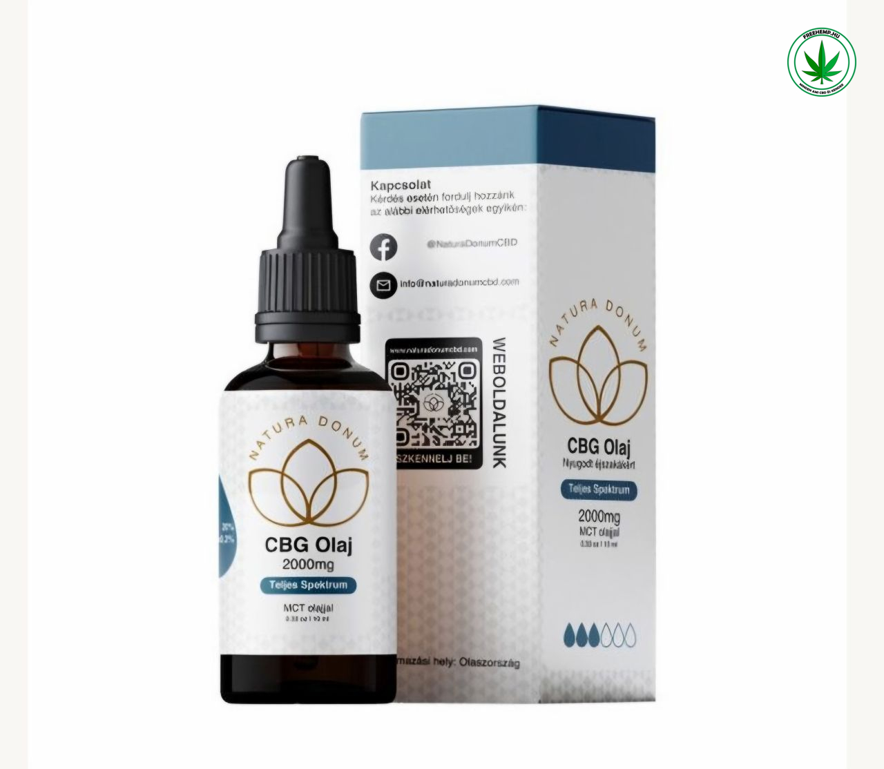 Natura Donum CBG Olaj 20% – 2000 mg – Teljes Spektrum