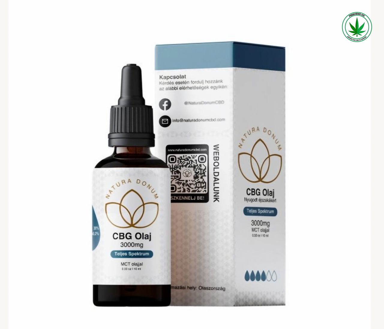 Natura Donum CBG Olaj 30% – 3000 mg – Teljes Spektrum