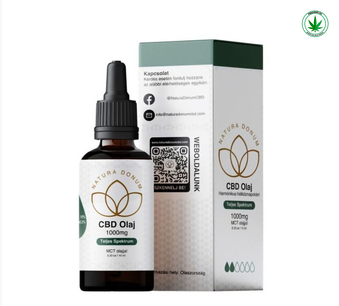 CBD Olaj 10% – 1000 mg – Teljes Spektrum | Natura Donum