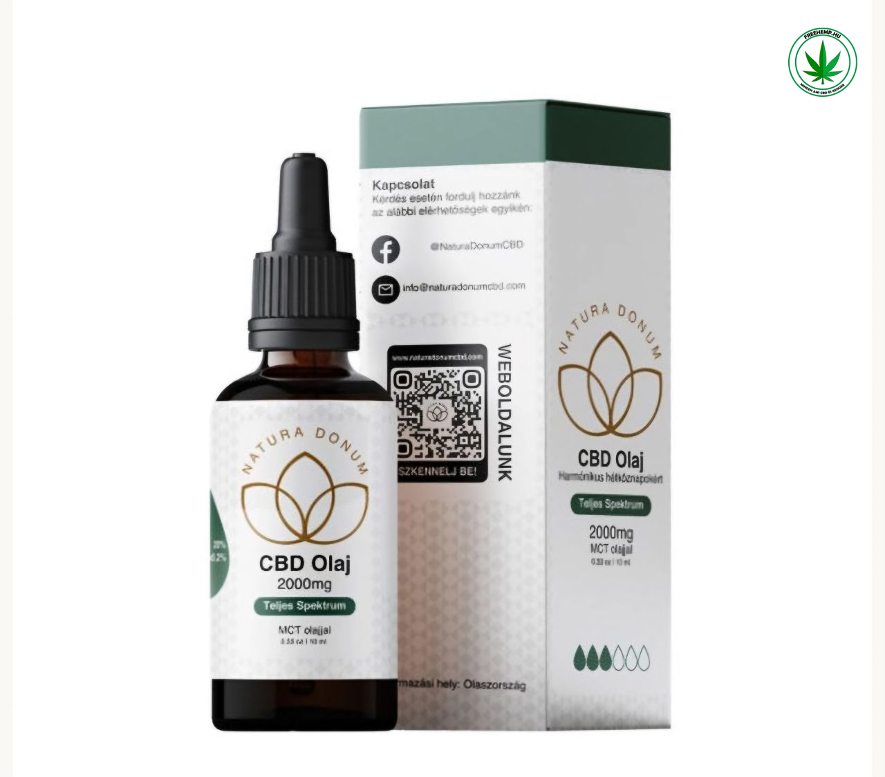 CBD Olaj 20% – 2000 mg – Teljes Spektrum | Natura Donum CBD Olaj 20% – 2000 mg – Teljes Spektrum | Natura Donum