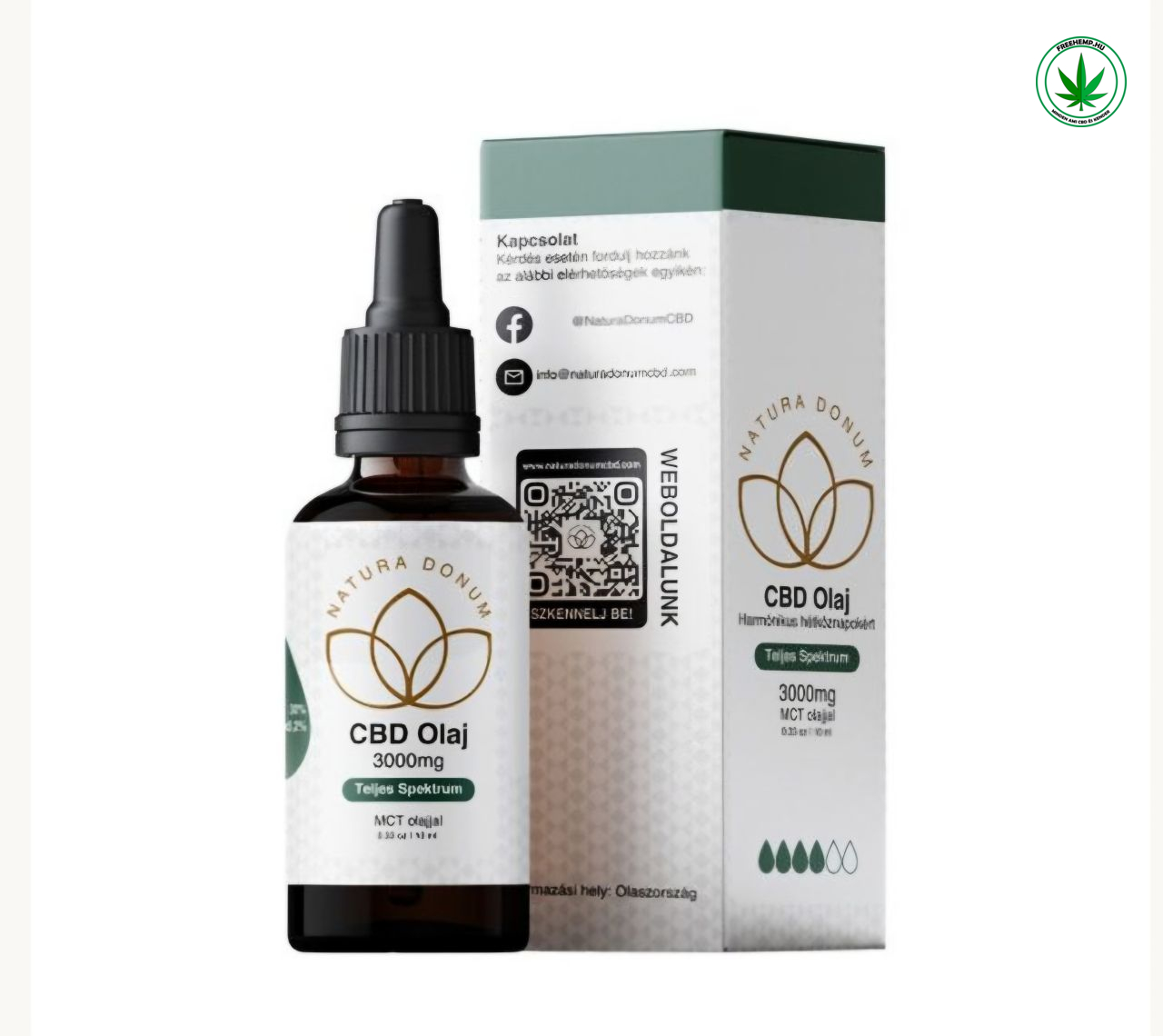 CBD Olaj 30% – 3000 mg – Teljes Spektrum | Natura Donum