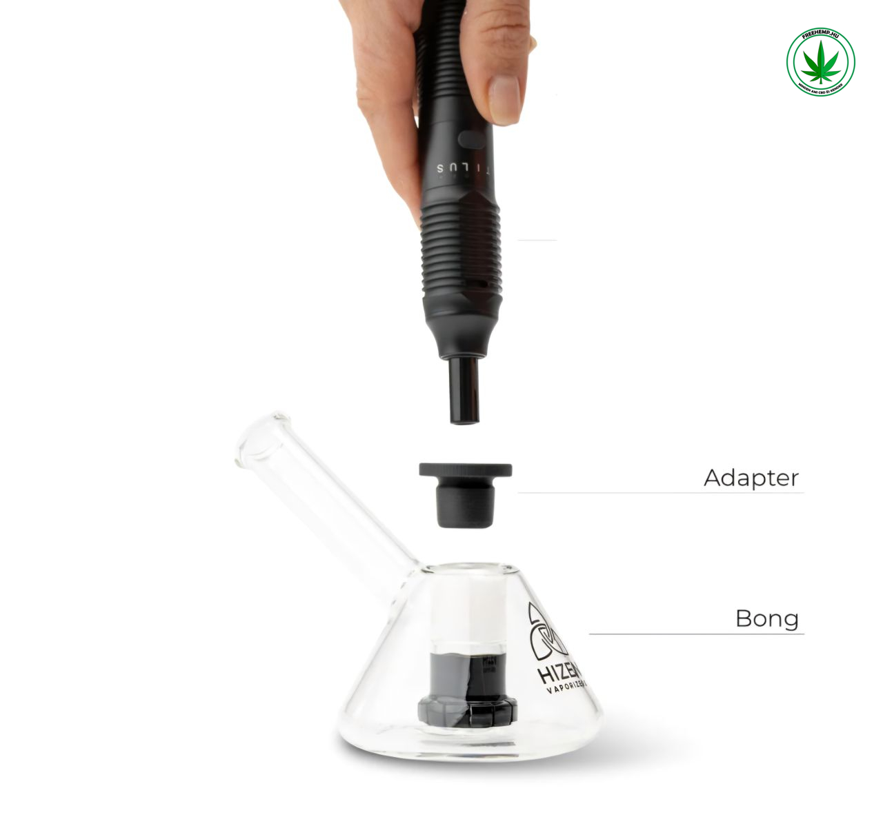HIZEN Vapo Bubbler Bong adapterrel